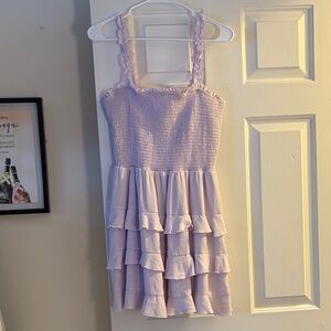 Lilac ruffle dress